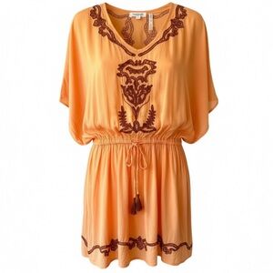 POUPETTE ST BARTH mini Dress Vacation Festival Resort Orange size small